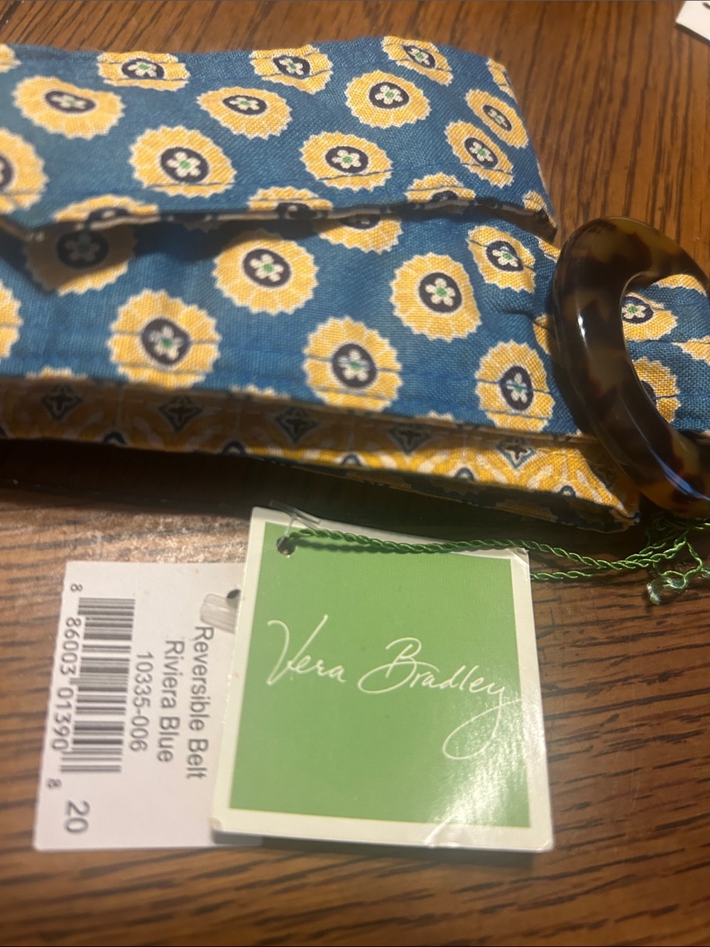 Vera Bradley REVERSIBLE Belt RIVERA BLUE w Tags 🦋💙🩵